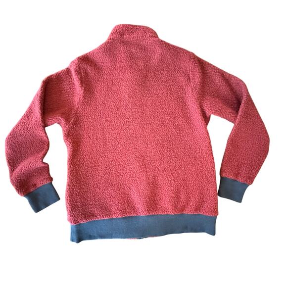 Patagonia Women's woolyester fleece jacket full zip Red Navy Medium Fleece - Picture 4 of 9